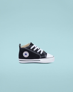 Converse Chuck Taylor First Star Lány Magasszárú Fekete | DBTNSJE-HU